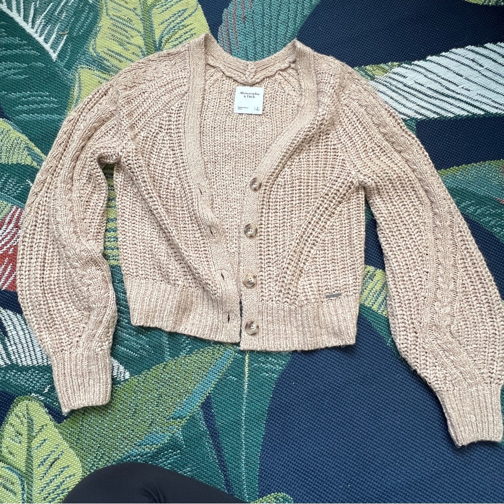 Abercrombie Balloon Sleeve Cardigan Sweater